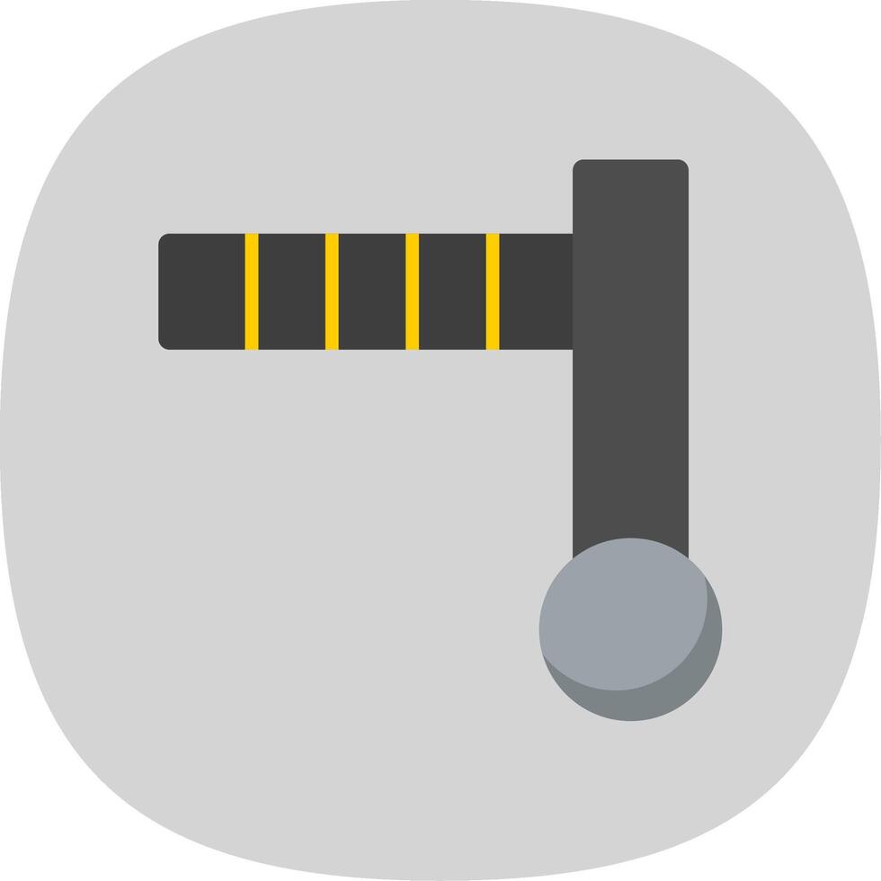 Doorstop Flat Curve Icon Design vector