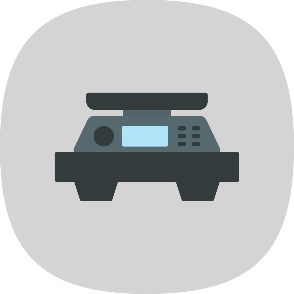 Scales Flat Curve Icon Design vector