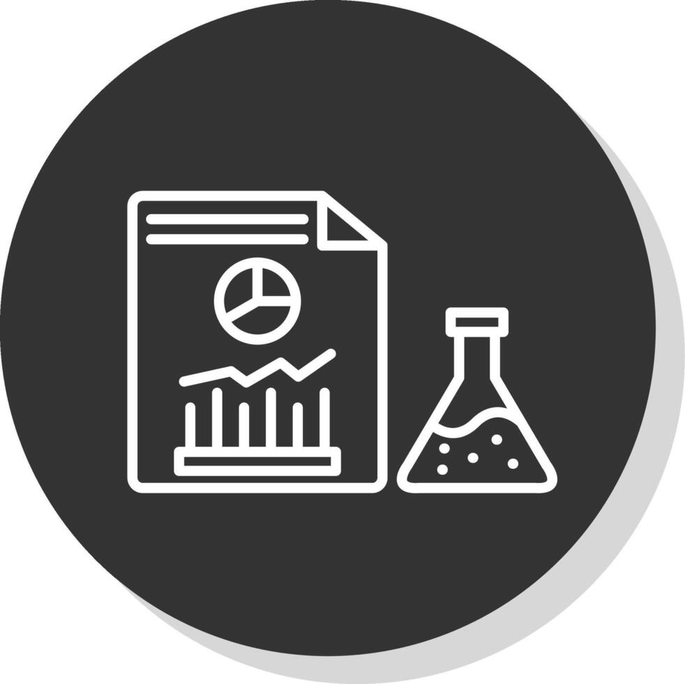 Chemical Analysis Glyph Due Circle Icon Design vector