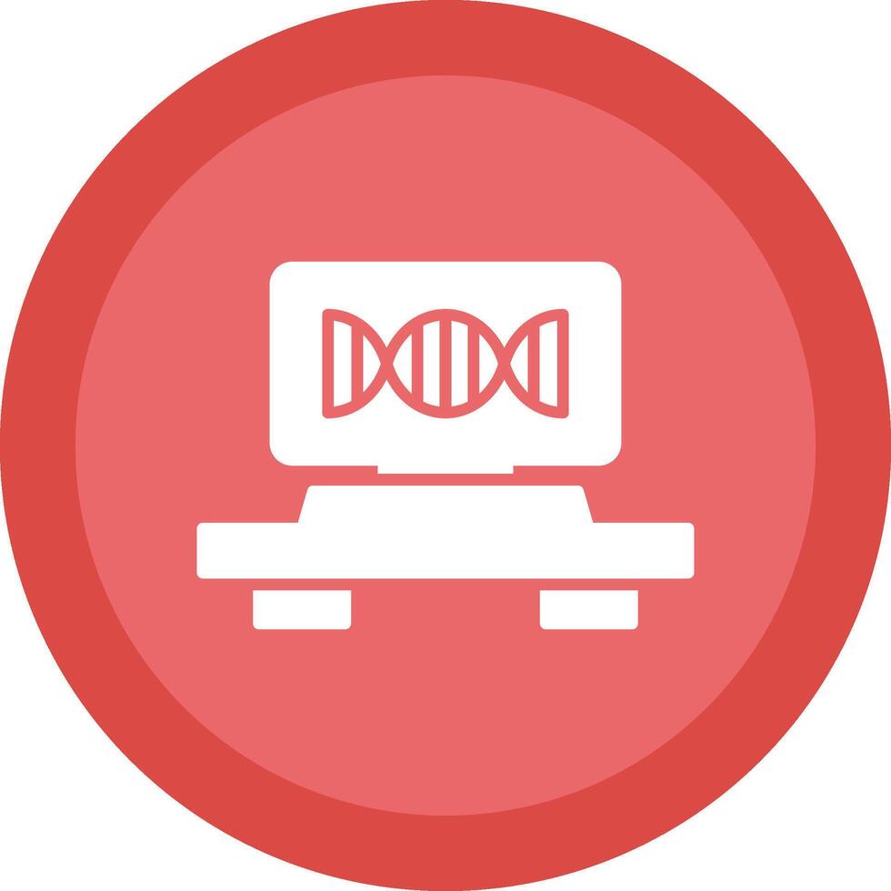 Dna Strand Glyph Due Circle Icon Design vector