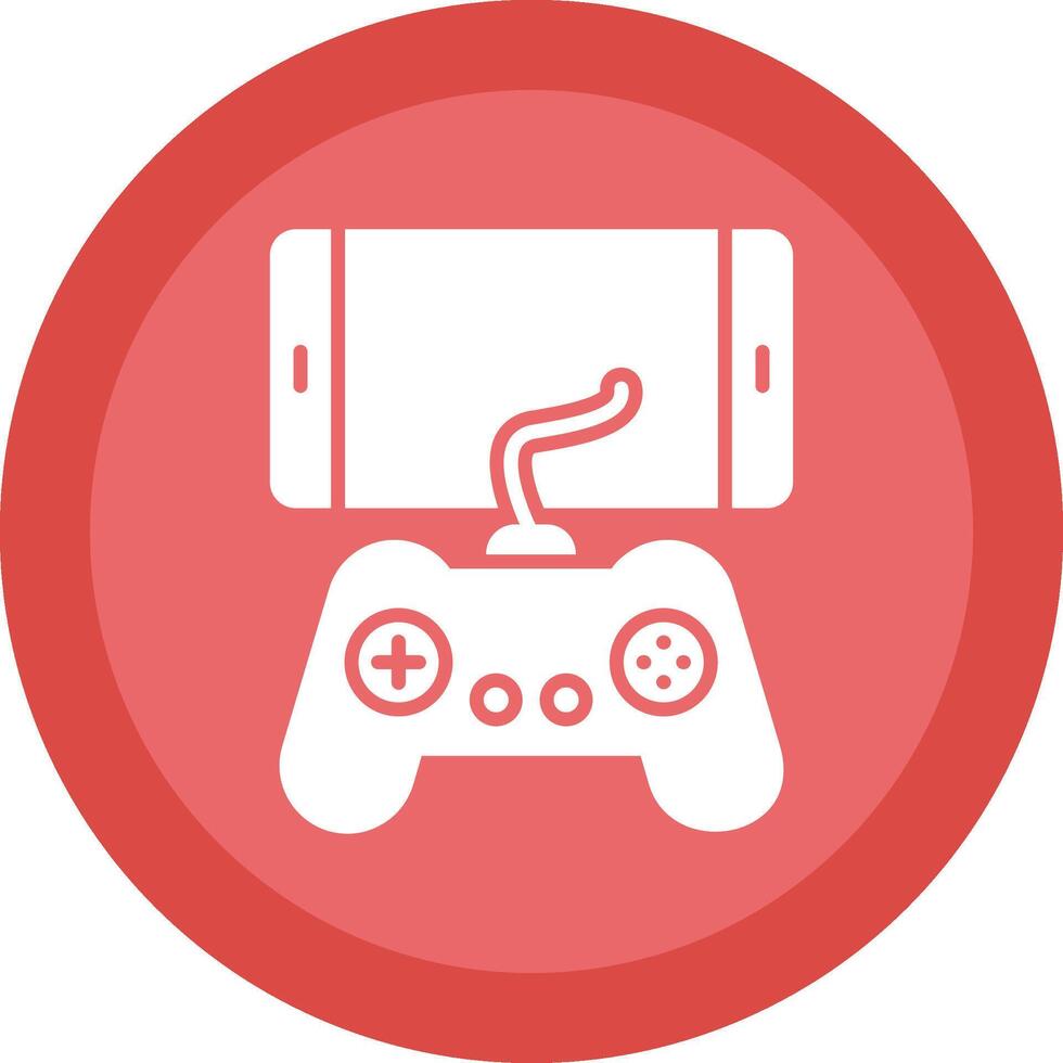 Mobile Game Glyph Due Circle Icon Design vector