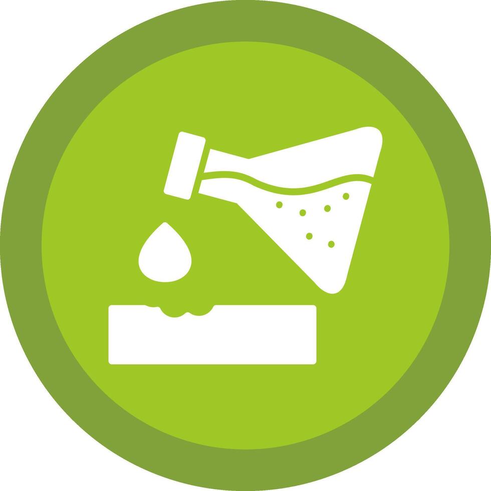 Corrosive Glyph Due Circle Icon Design vector