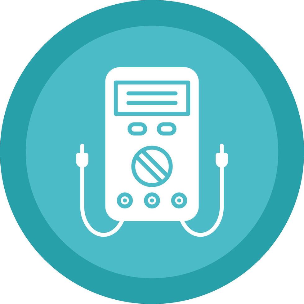 Multimeter Glyph Due Circle Icon Design vector