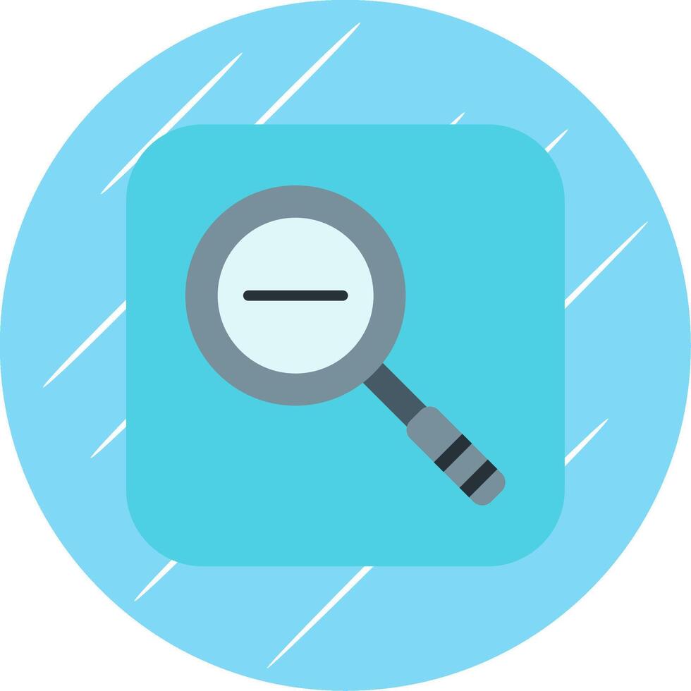 Zoom Out Flat Circle Icon Design vector