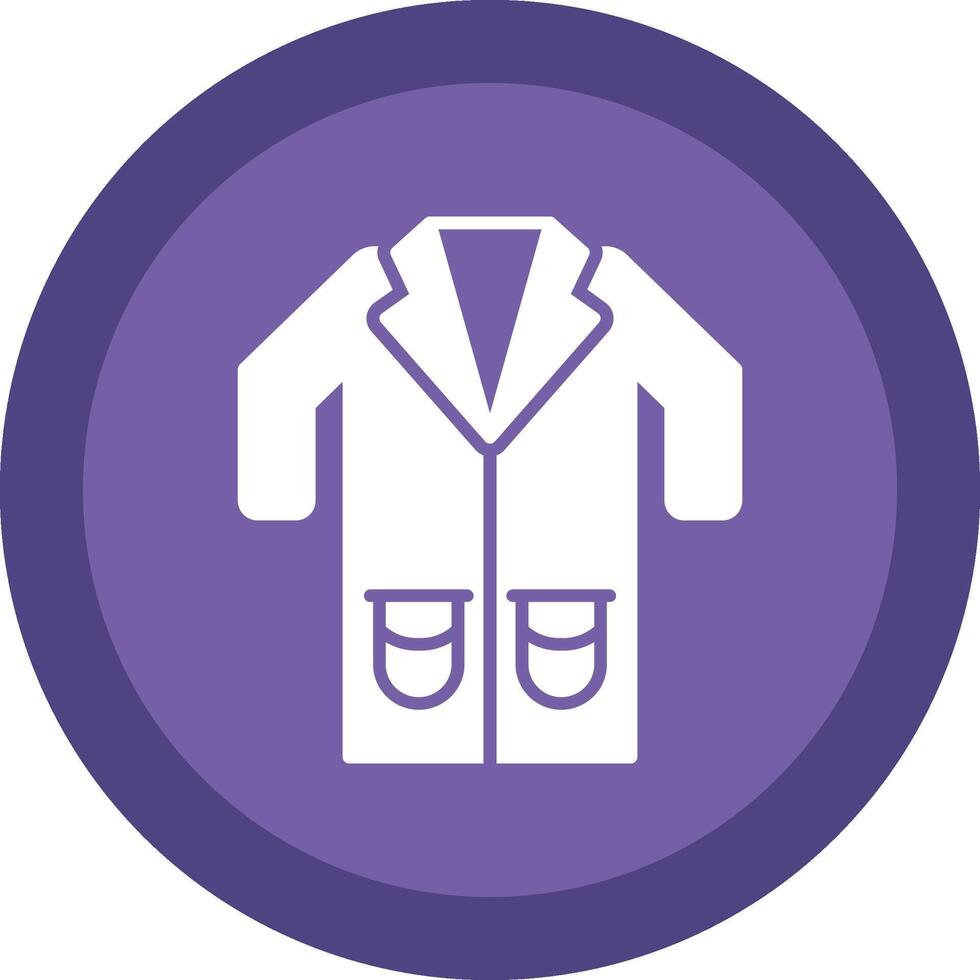 Lab Coat Glyph Due Circle Icon Design vector