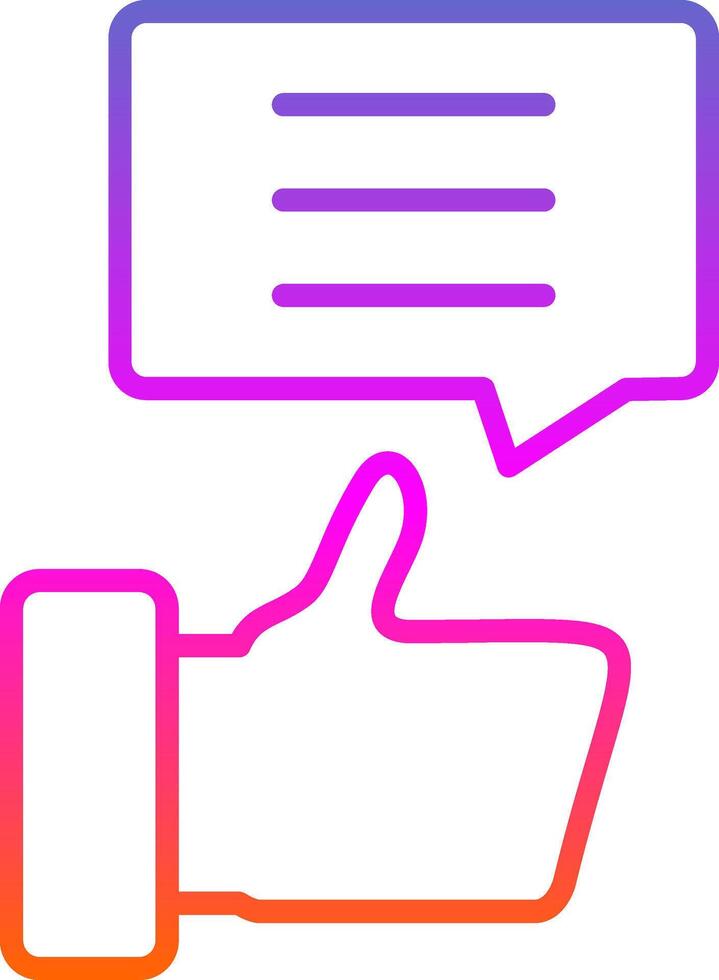 Review Line Gradient Icon Design vector