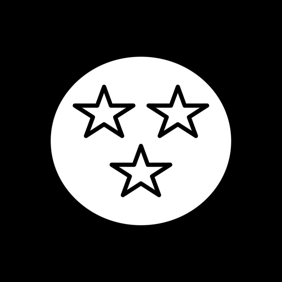 Stars Glyph Inverted Icon Design vector