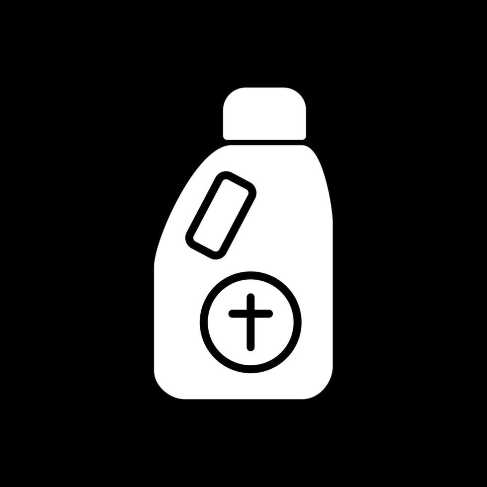 Detergent Glyph Inverted Icon Design vector