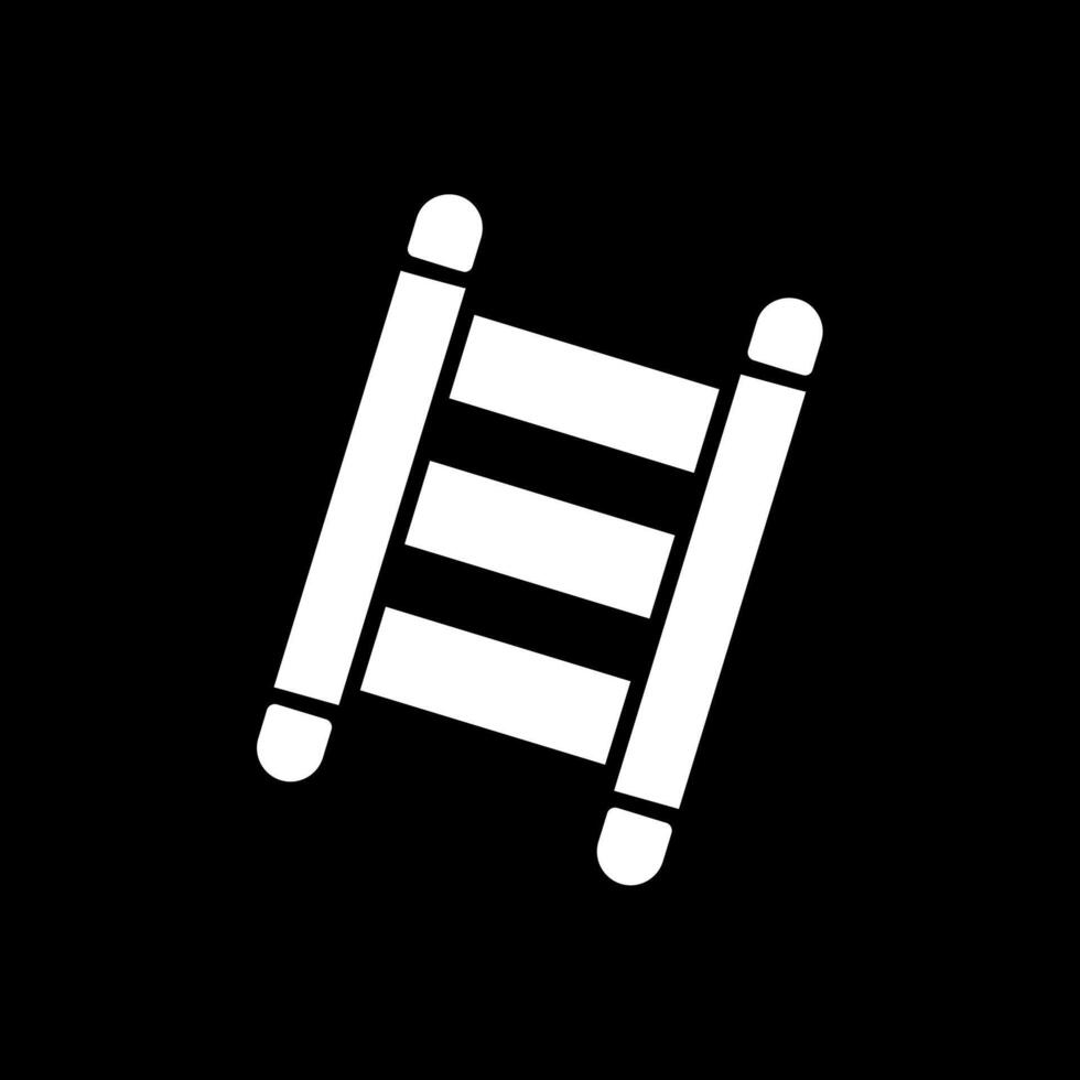 Step Ladder Glyph Inverted Icon Design vector