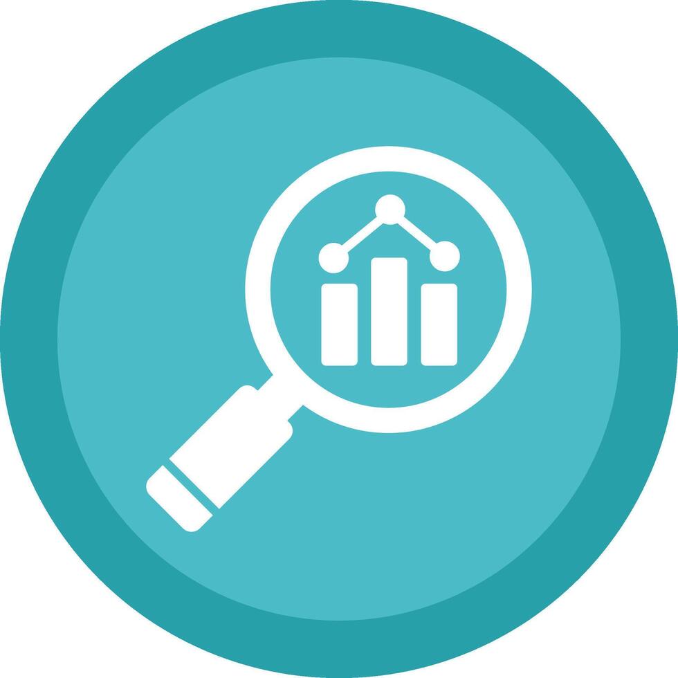 Market Research Glyph Due Circle Icon Design vector