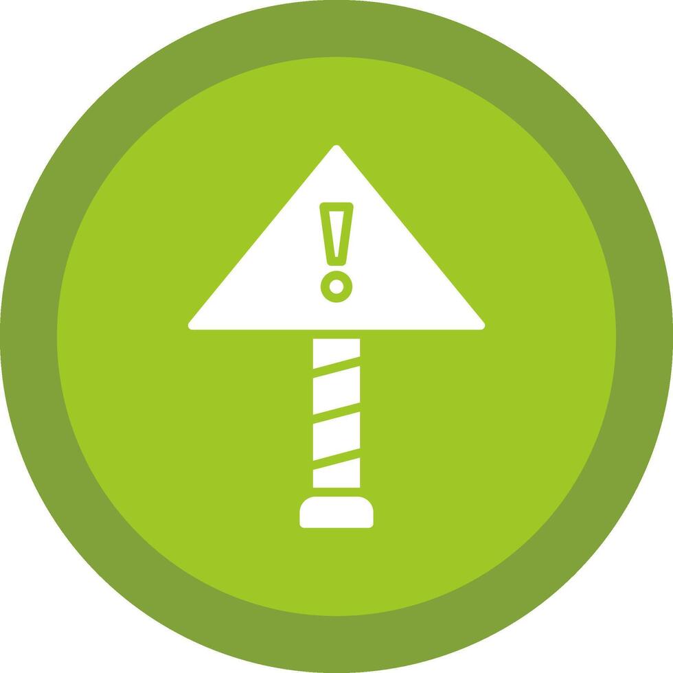 Caution Line Shadow Circle Icon Design vector