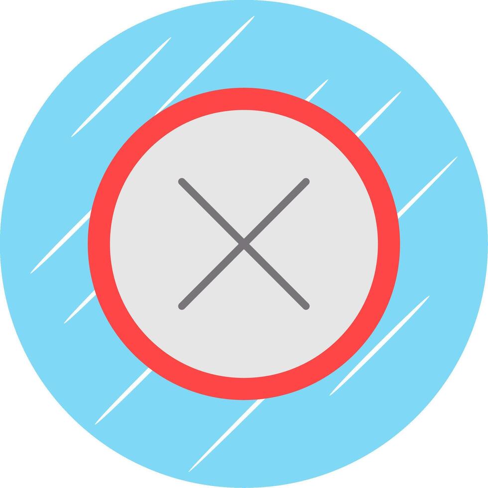 Cross Flat Circle Icon Design vector
