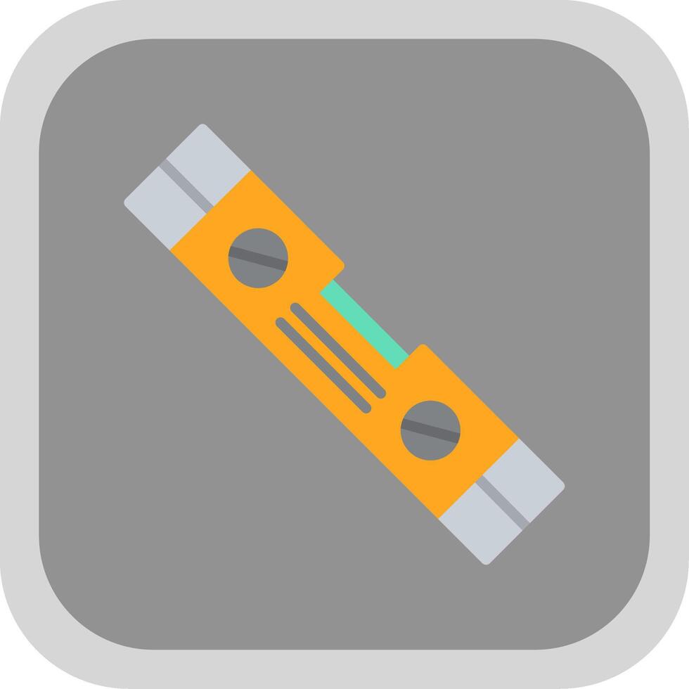 Spirit Level Flat round corner Icon Design vector