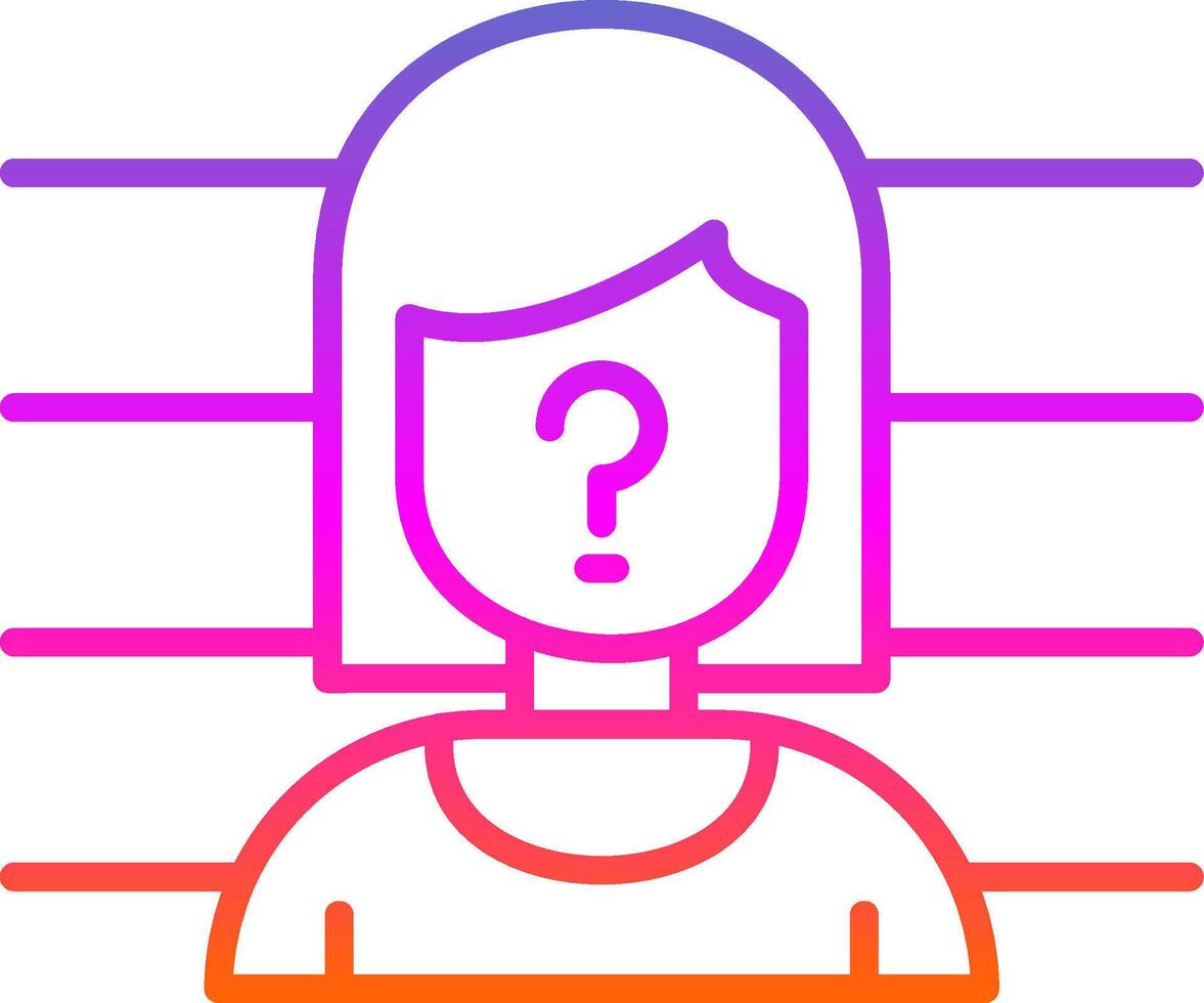 Suspect Line Gradient Icon Design vector