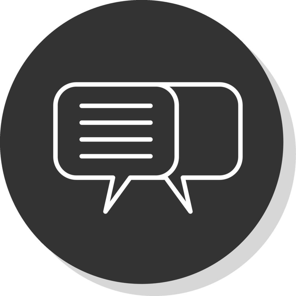 Dialog Line Shadow Circle Icon Design vector