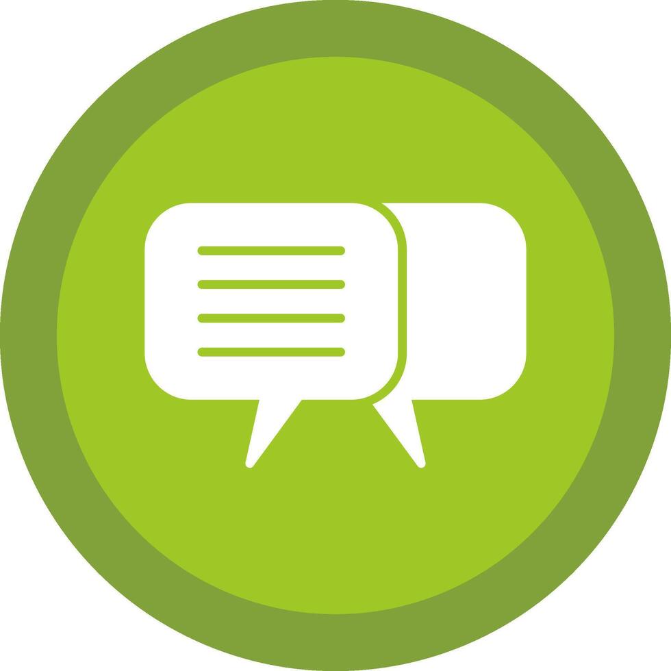 Dialog Glyph Due Circle Icon Design vector