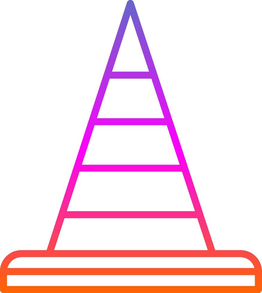 Traffic Cone Line Gradient Icon Design vector