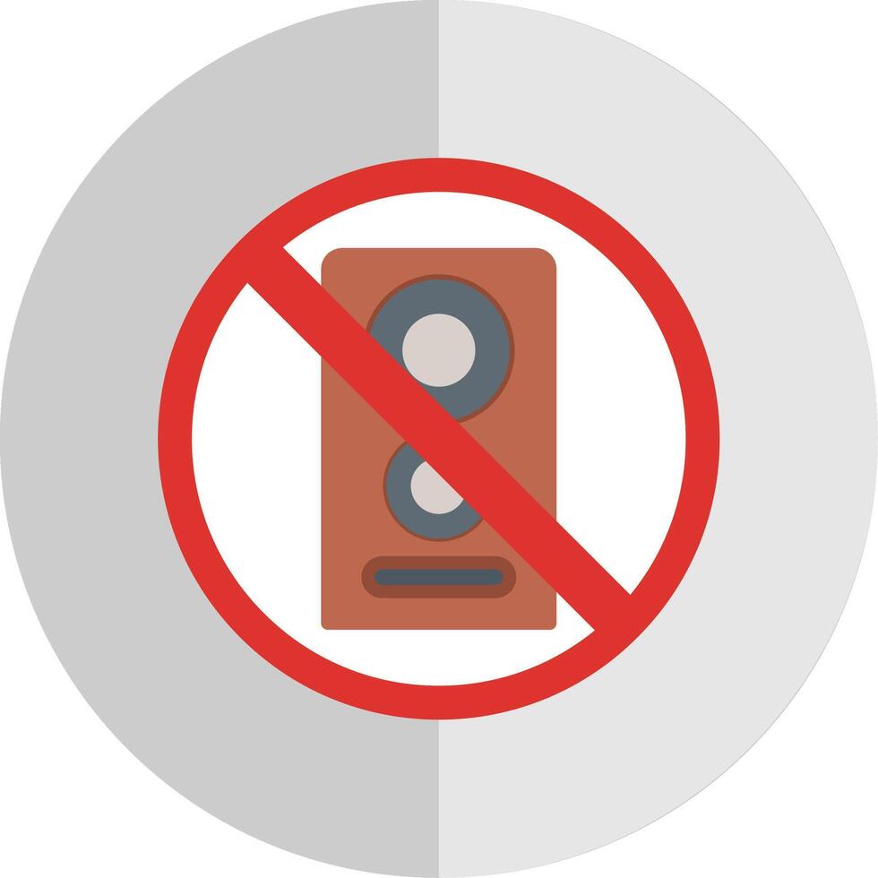 No speaker Flat Scale Icon Design vector
