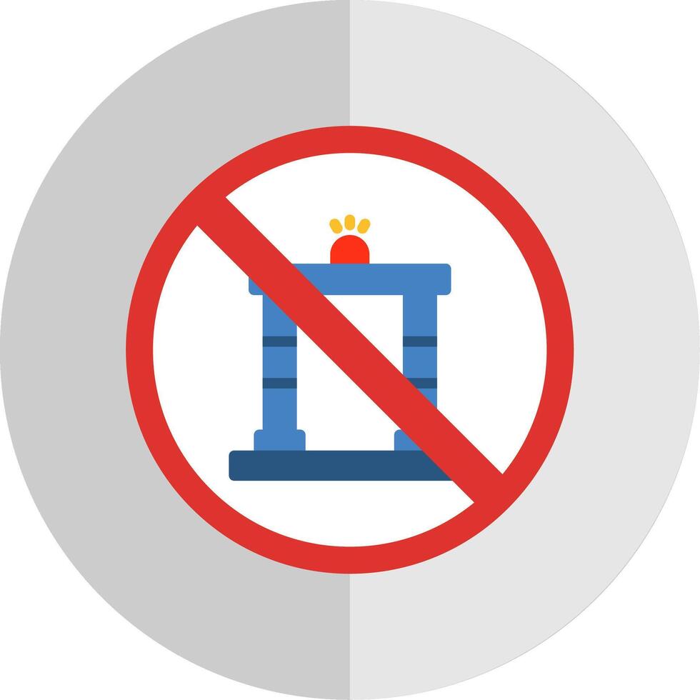 Prohibited Sign Flat Scale Icon Design vector