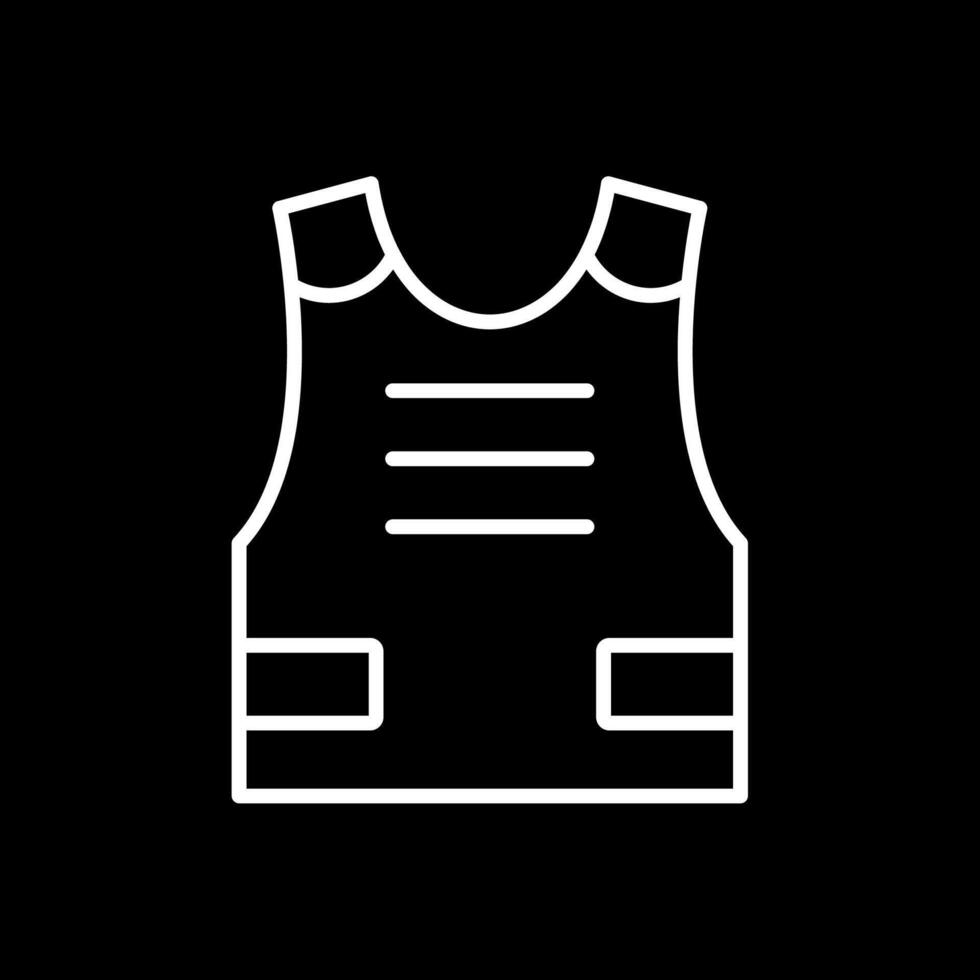 Armour Line Inverted Icon Design vector