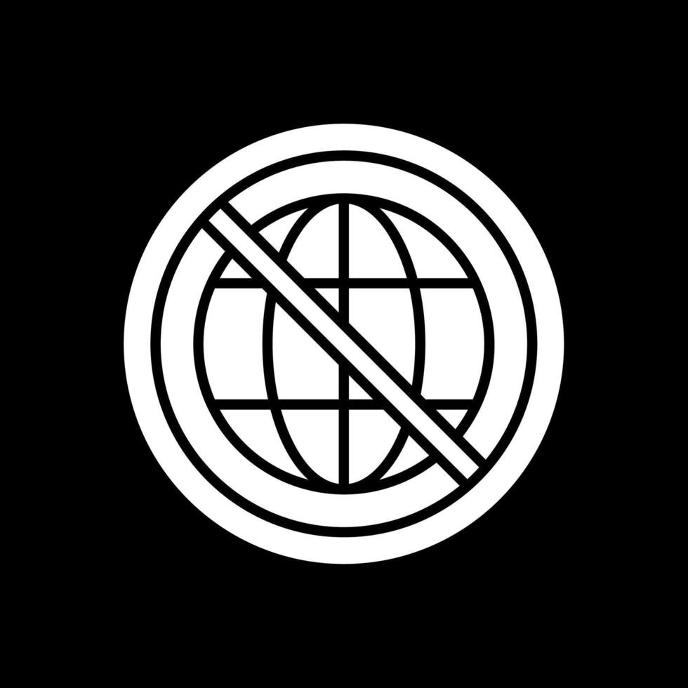 Prohibited Sign Glyph Inverted Icon Design vector