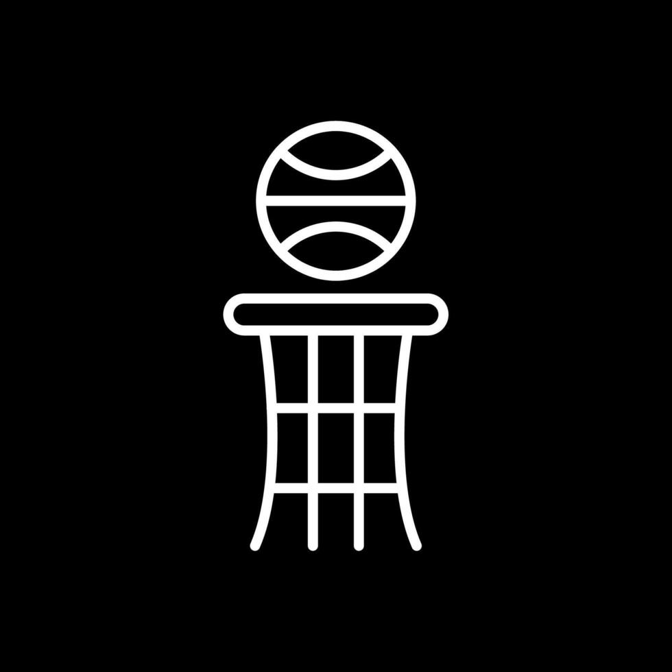 Basketball Line Inverted Icon Design vector
