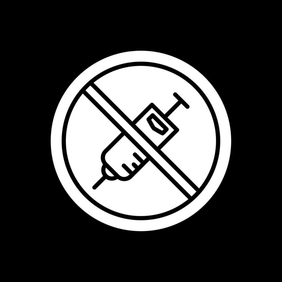 Prohibited Sign Glyph Inverted Icon Design vector