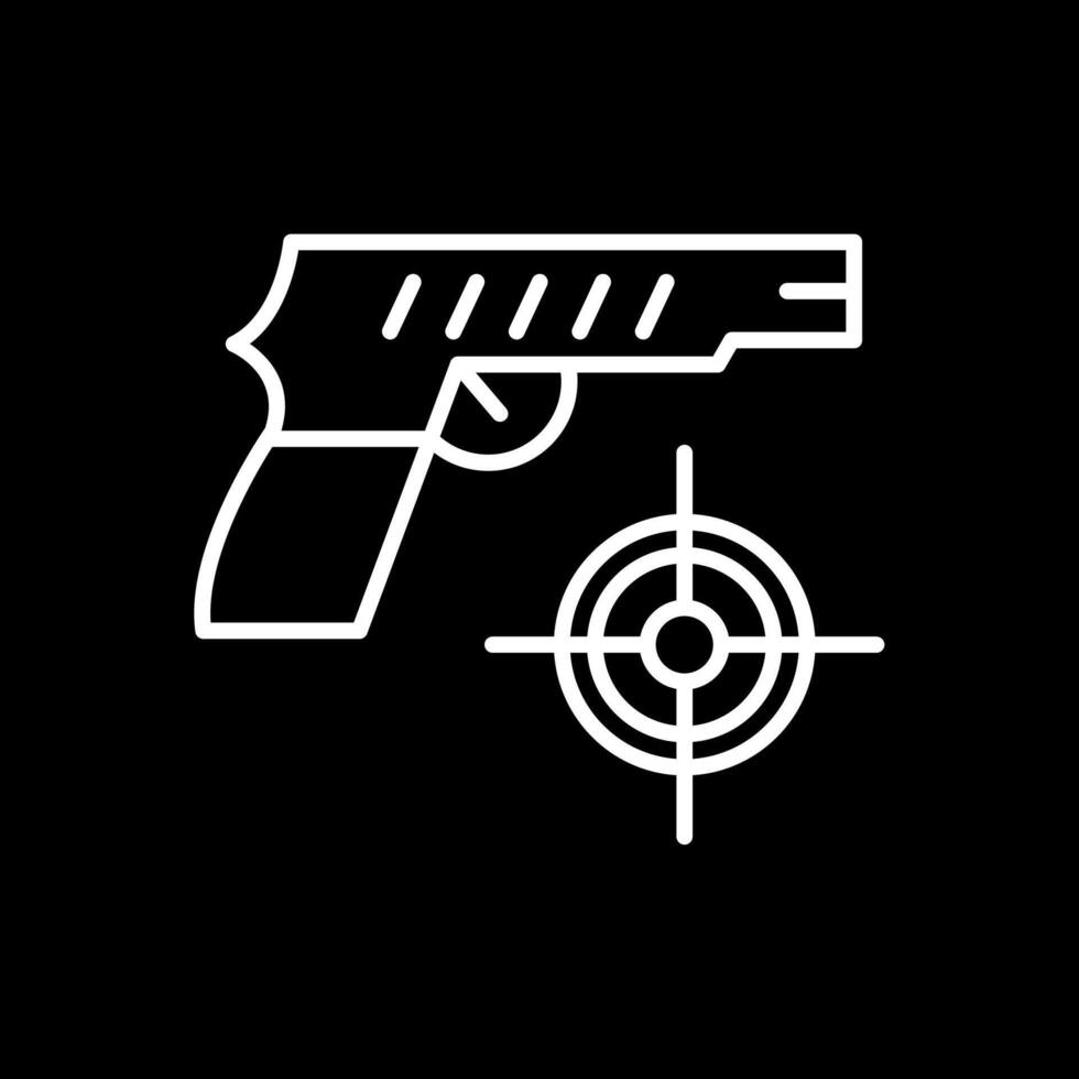 Shooting Line Inverted Icon Design vector