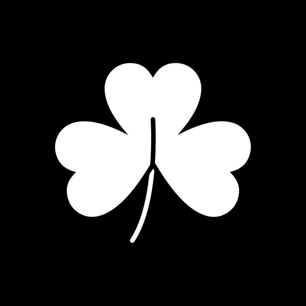 Clover Glyph Inverted Icon Design vector