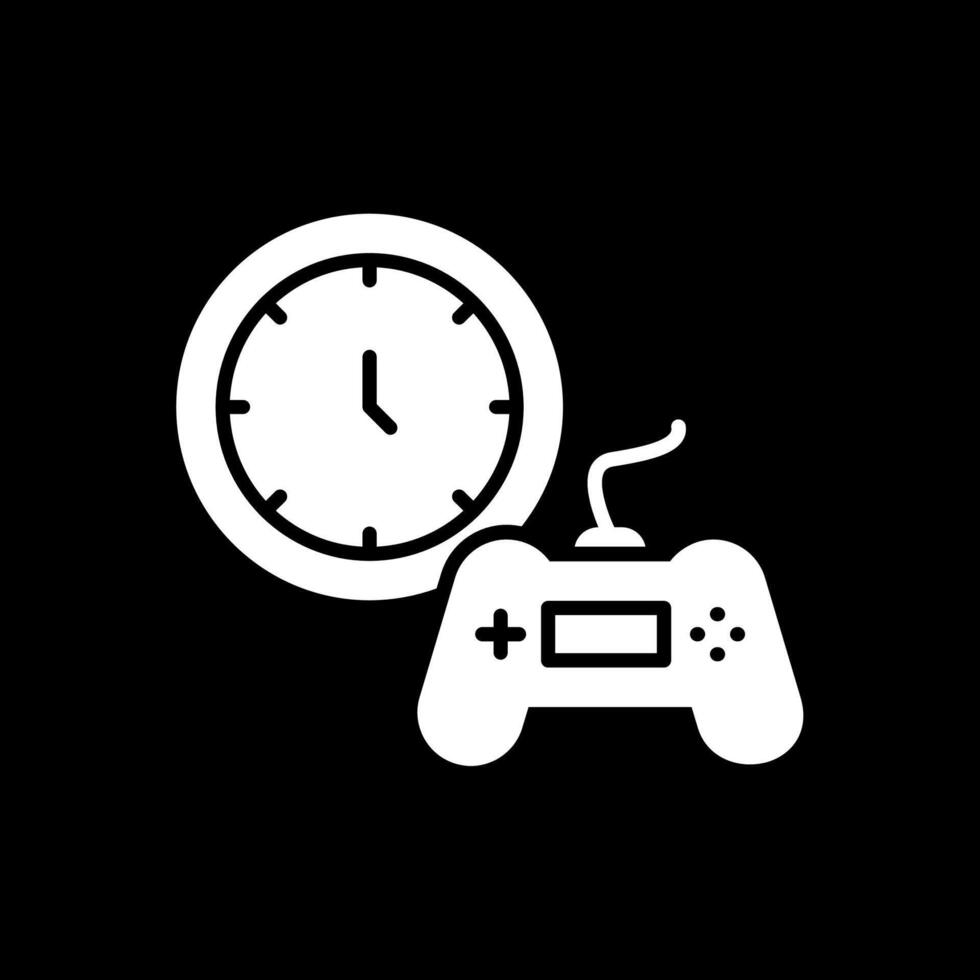 Time Glyph Inverted Icon Design vector