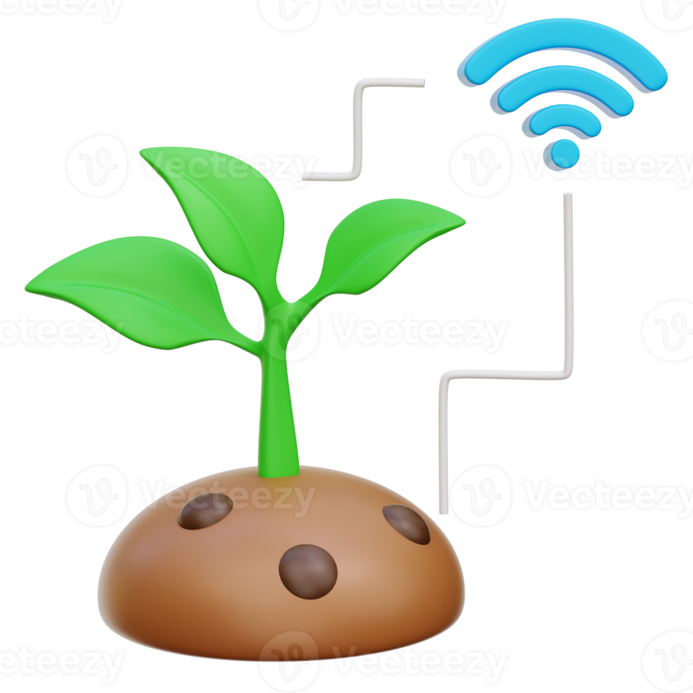 Smart Farming 3d Illustration png