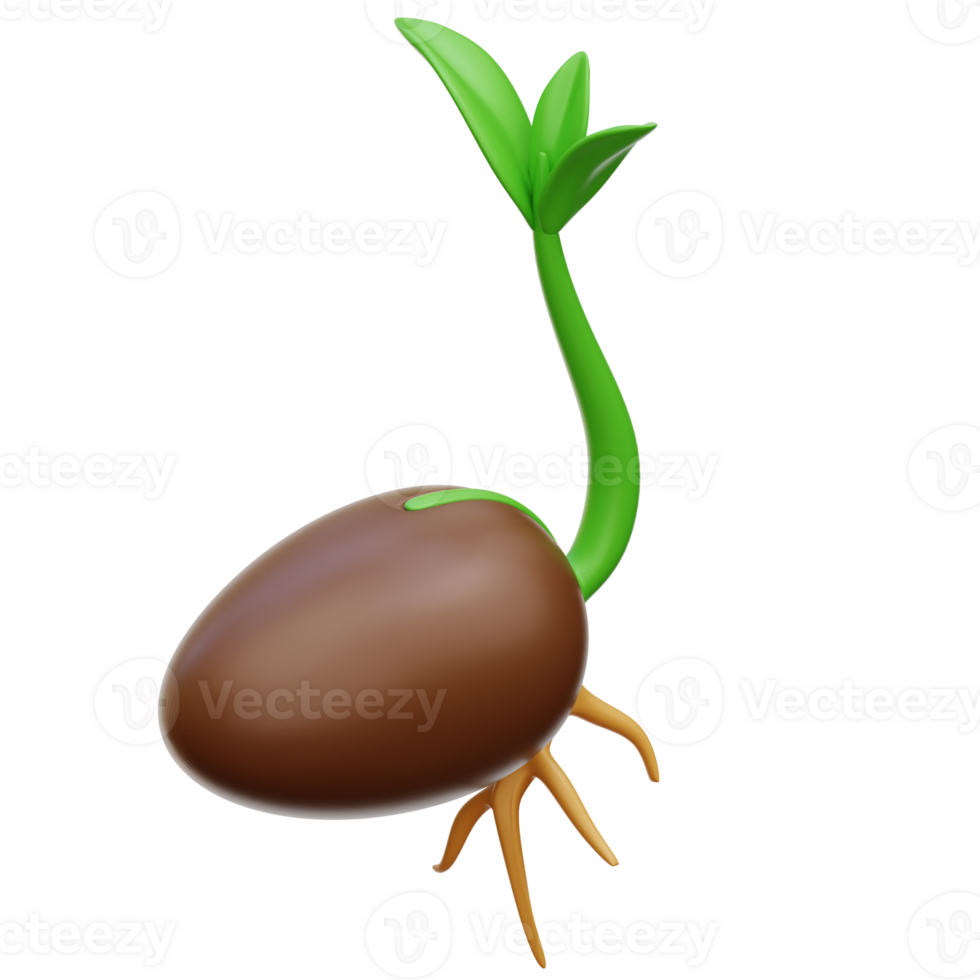 semente 3d ilustração png