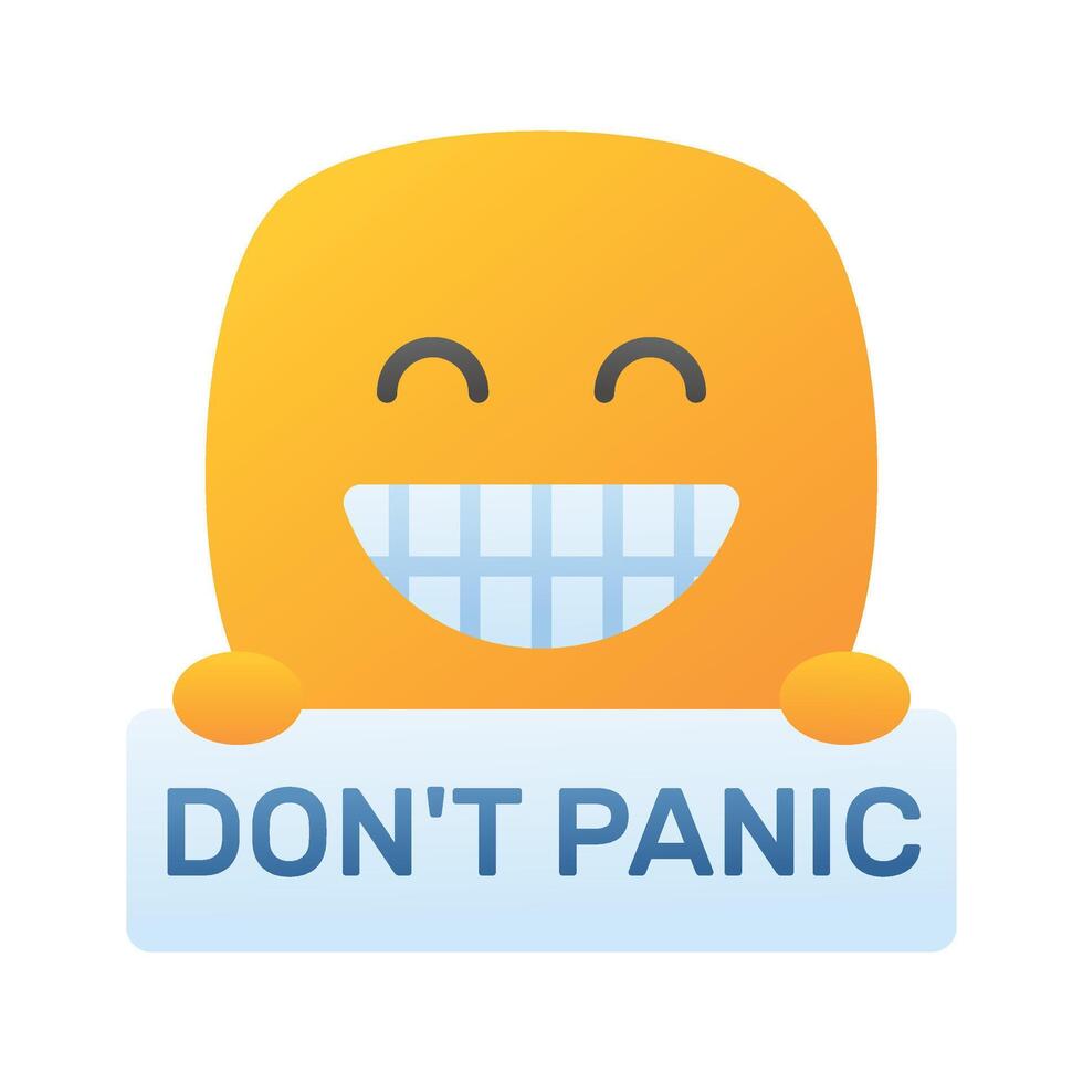 Dont panic emoji design, customizable flat style vector