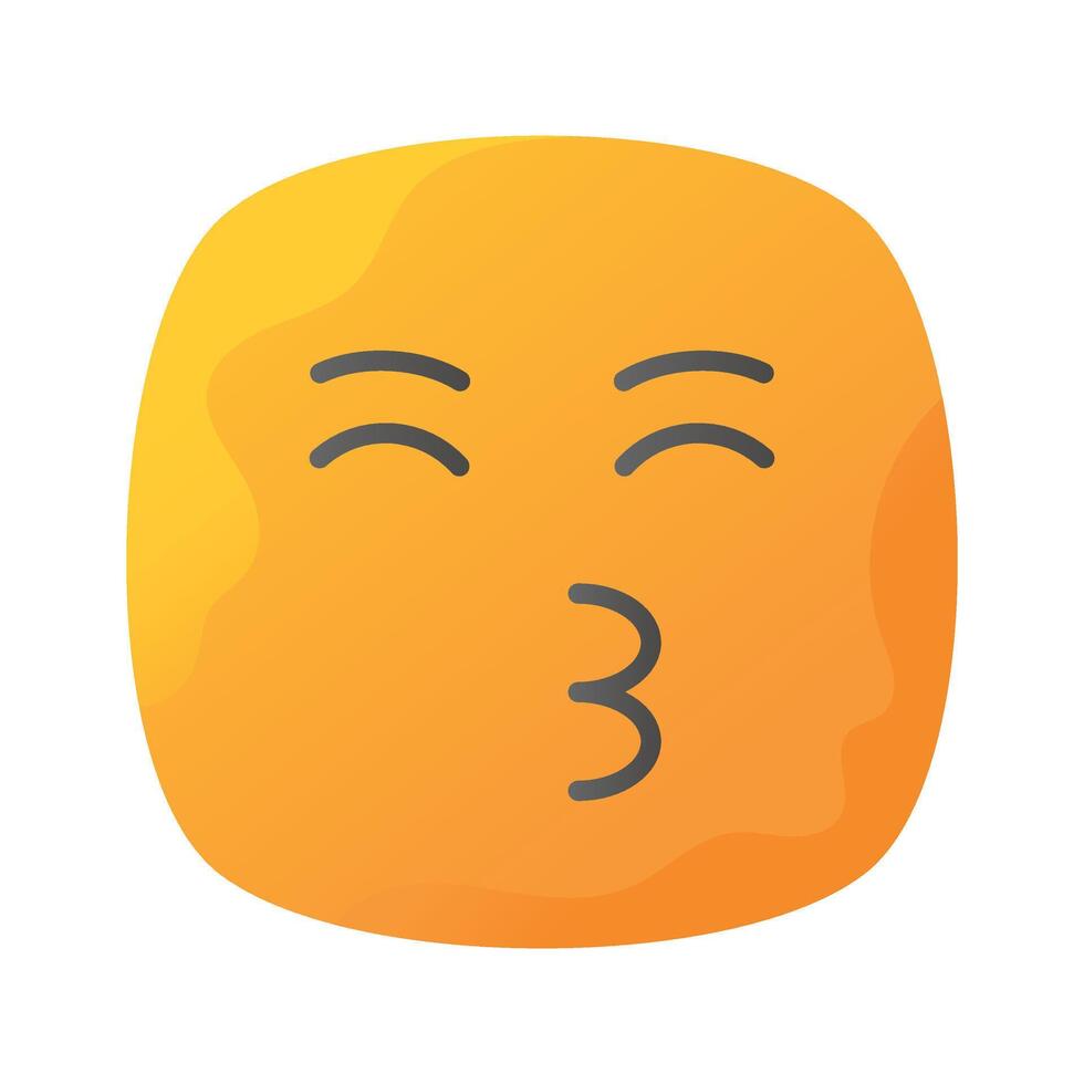 Kissing emoji design, ready to use icon vector