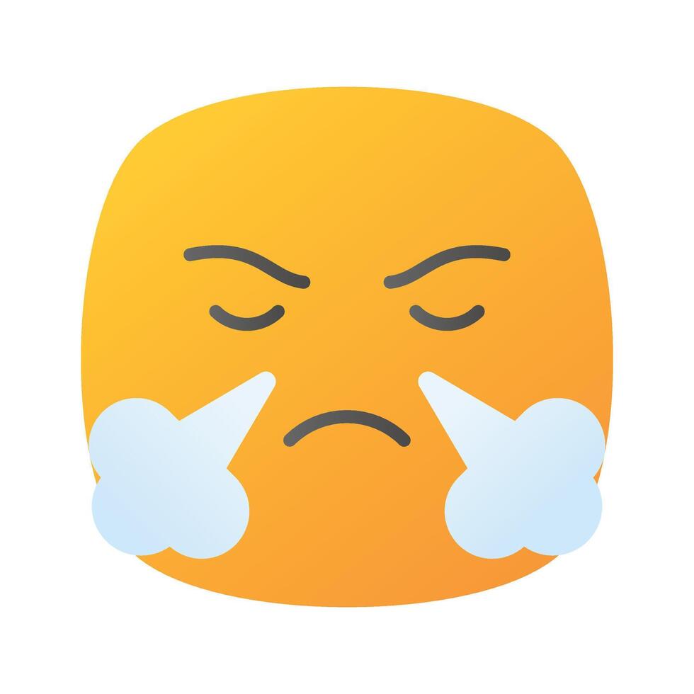 Have a look at this creative icon of frustrated emoji, trendy style vector