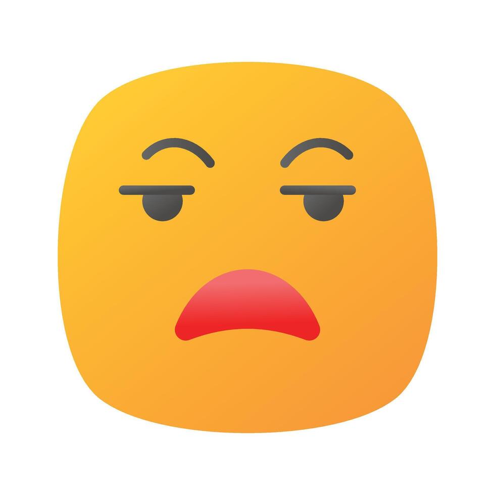 Irritated emoji design, ready to use and download premium vector