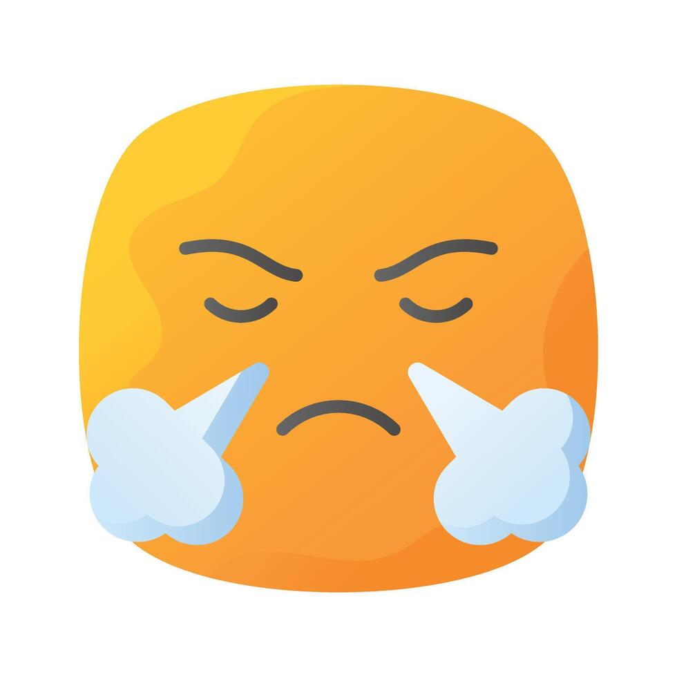 Have a look at this creative icon of frustrated emoji, trendy style vector