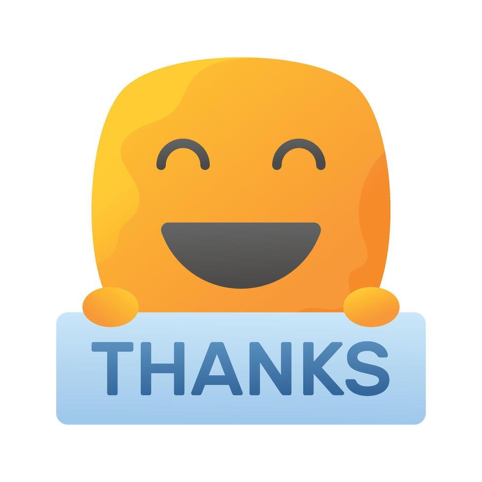 Grab this carefully crafted icon of thanks emoji, ready for premium use vector