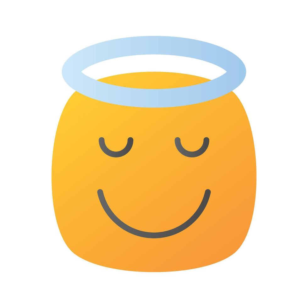 Perfectly designed icon of angel emoji, ready to use vector