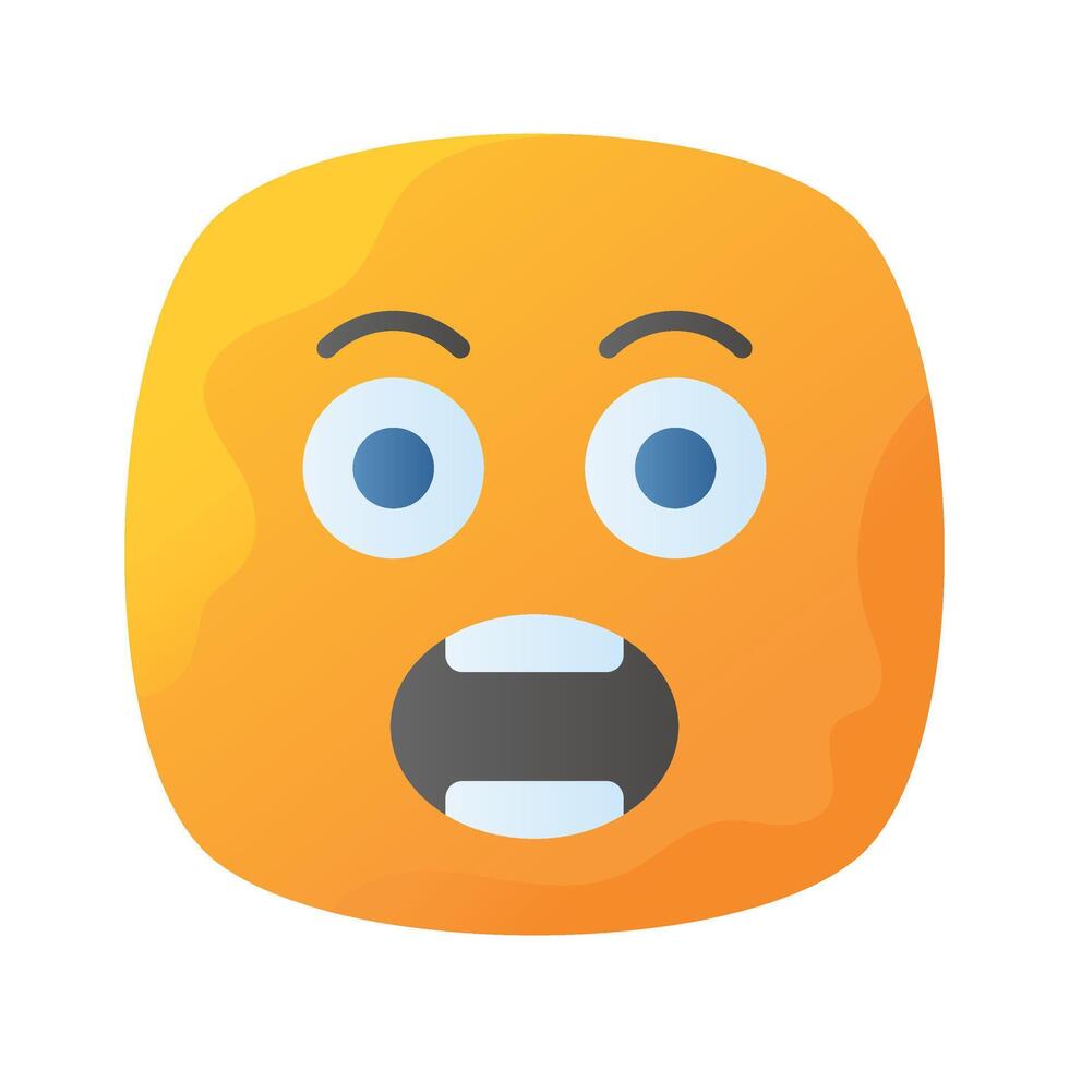 Oh My God expression emoji design, editable vector