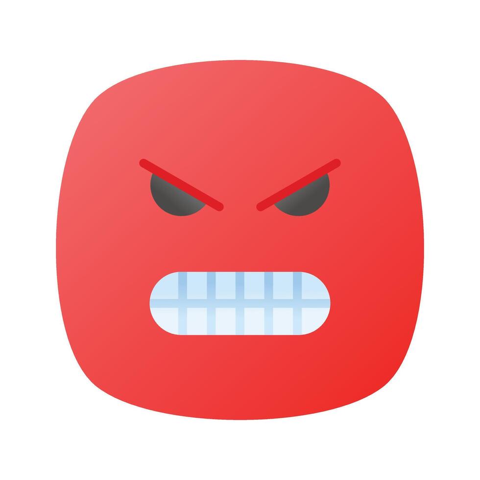 Hate emoji design in trendy style, ready to use icon vector
