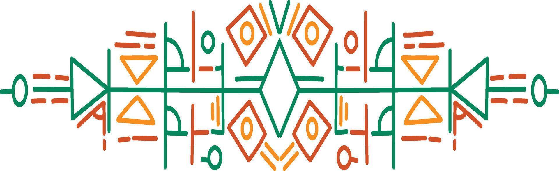 Aztec Dividers Element. in Minimalist Decoration. Isolated on White Background vector