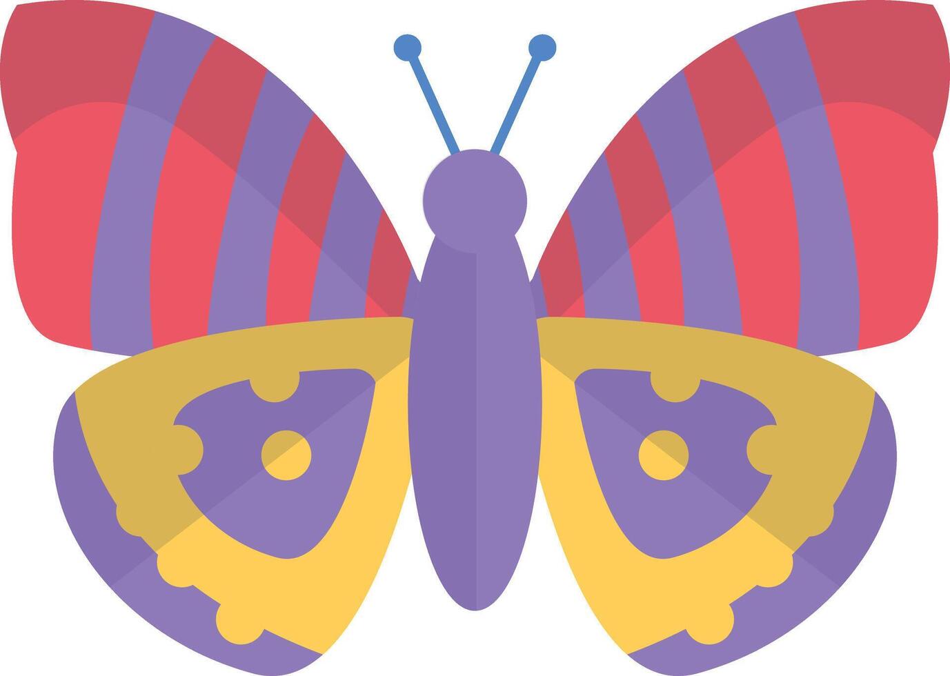 Adorable Butterfly Illustration with Cute Cartoon Style. with Beautiful Color Concept. vector