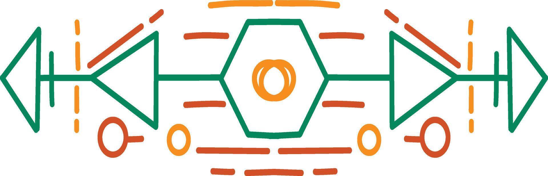 Aztec Dividers Element. in Minimalist Decoration. Isolated on White Background vector