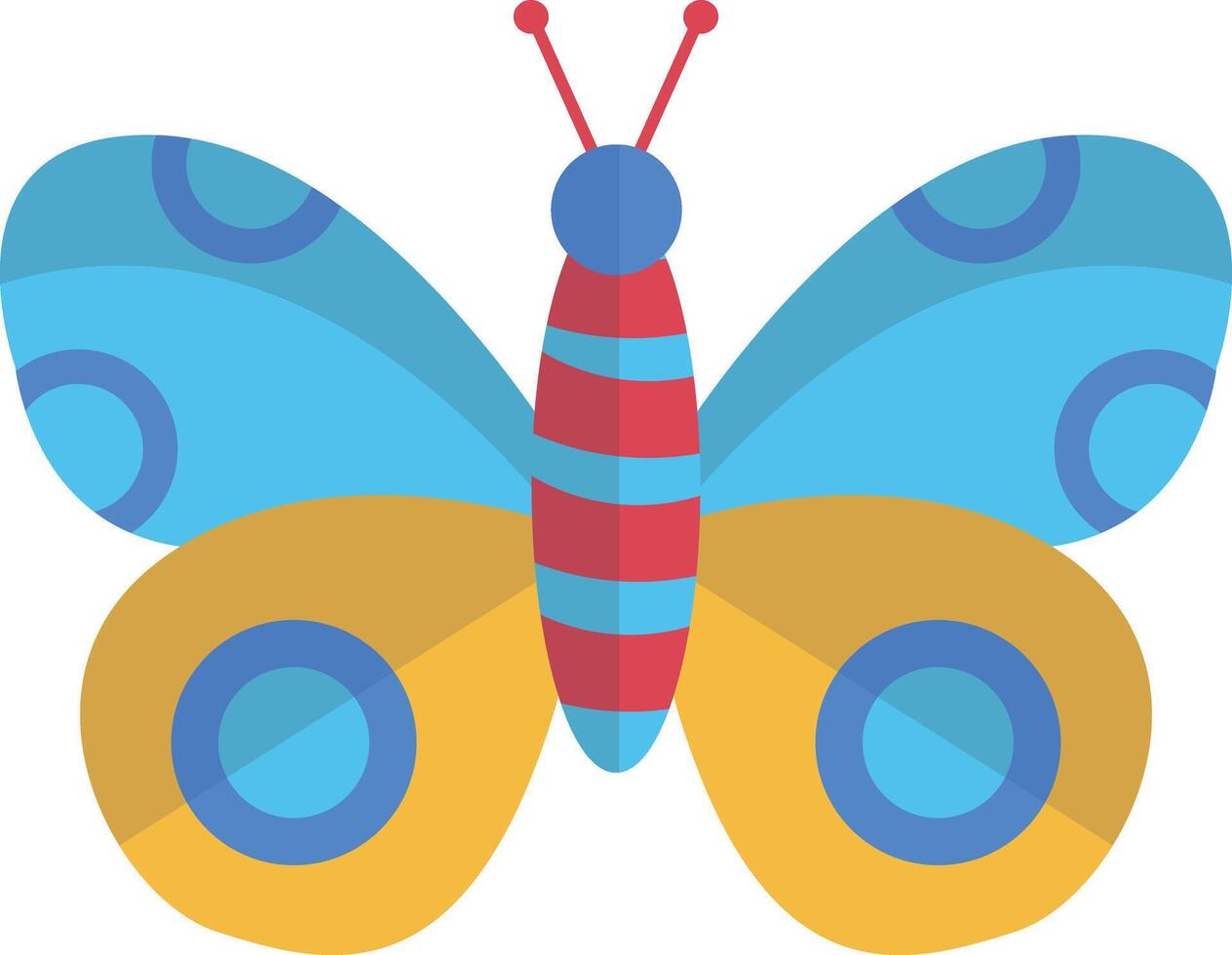 Adorable Butterfly Illustration with Cute Cartoon Style. with Beautiful Color Concept. vector