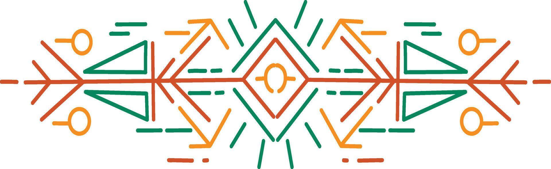 Aztec Dividers Element. in Minimalist Decoration. Isolated on White Background vector