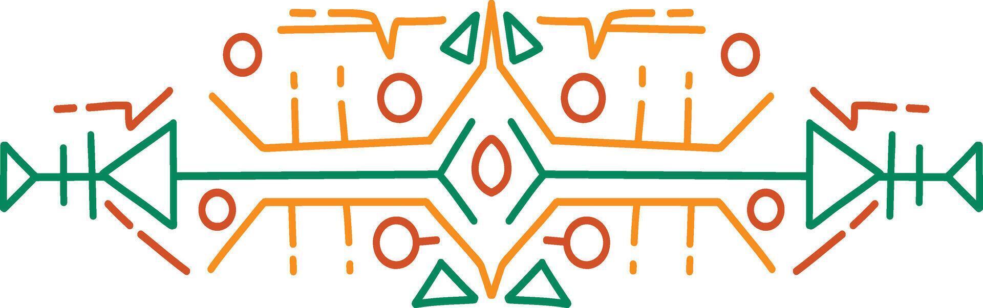 Aztec Dividers Element. in Minimalist Decoration. Isolated on White Background vector