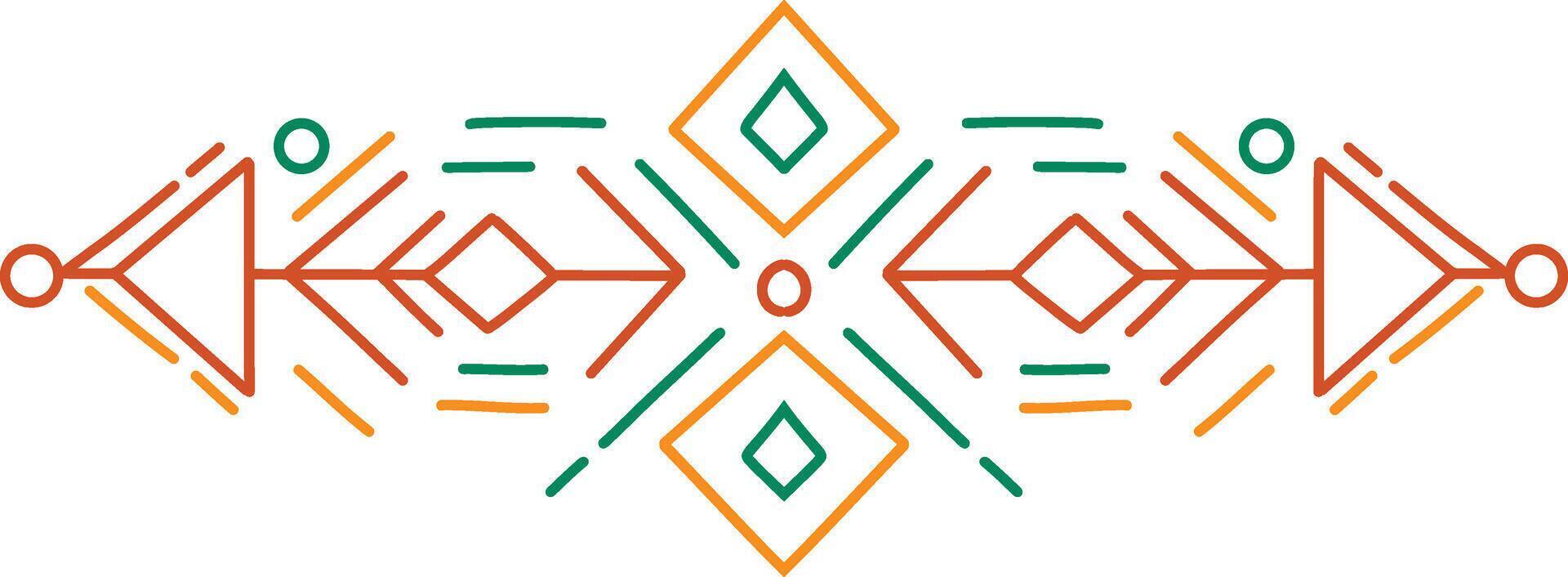 Aztec Dividers Element. in Minimalist Decoration. Isolated on White Background vector