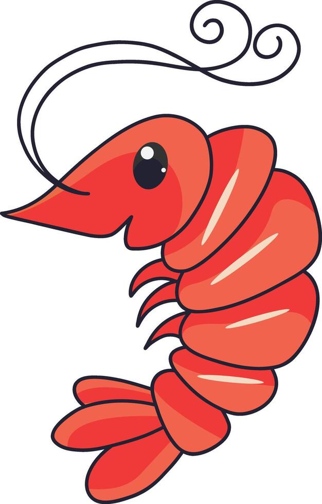 Marine Animals and Plants Illustration. Isolated on White Background vector