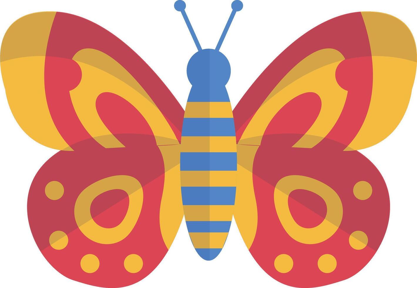 Adorable Butterfly Illustration with Cute Cartoon Style. with Beautiful Color Concept. vector